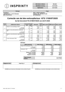 🧾 Wzorzec wydruku Korekty Faktury Sprzedaży – wersja niderlandzka (Subiekt nexo PRO)
